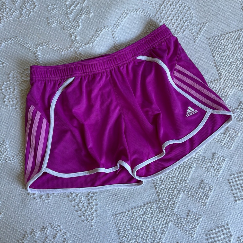 adidas Women's Athletic Shorts - Pink and White